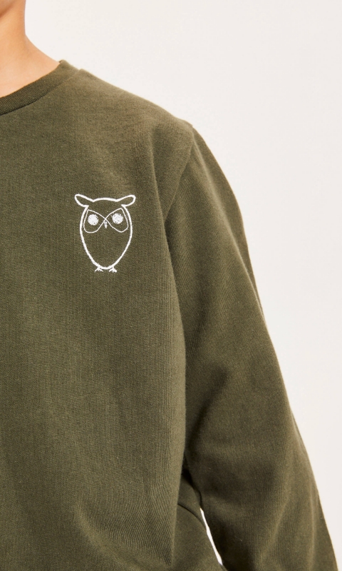 Flax Owl longsleeve - forest green